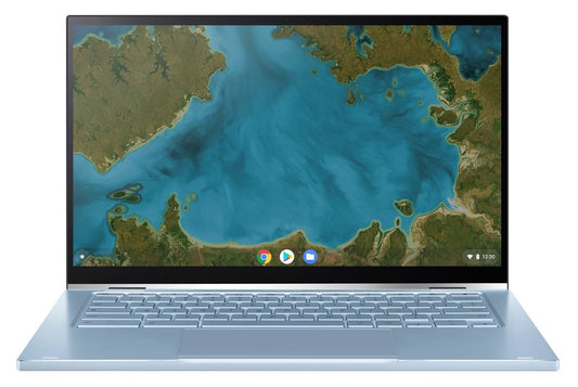 ASUS Chromebook Flip C433TA-AJ0005 laptop 35.6 cm (14") Touchscreen Full HD Intel® Core™ m3 m3-8100Y 4 GB LPDDR3-SDRAM 64 GB eMMC Wi-Fi 5 (802.11ac) ChromeOS Blue, Silver