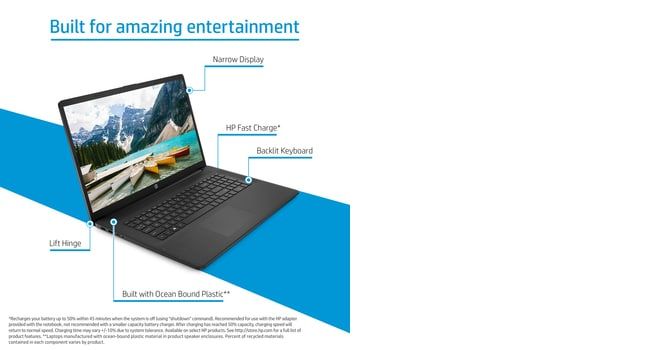 HP 17-cn0009na Laptop 43.9 cm (17.3") Full HD Intel® Core™ i3 i3-1125G4 8 GB DDR4-SDRAM 256 GB SSD Wi-Fi 5 (802.11ac) Windows 11 Home Silver