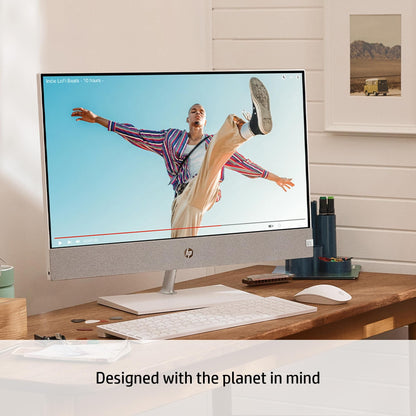 HP Pavilion 24-ca1004na AMD Ryzen™ 7 60.5 cm (23.8") 1920 x 1080 pixels 8 GB DDR4-SDRAM 512 GB SSD All-in-One PC Windows 11 Home Wi-Fi 6 (802.11ax) White