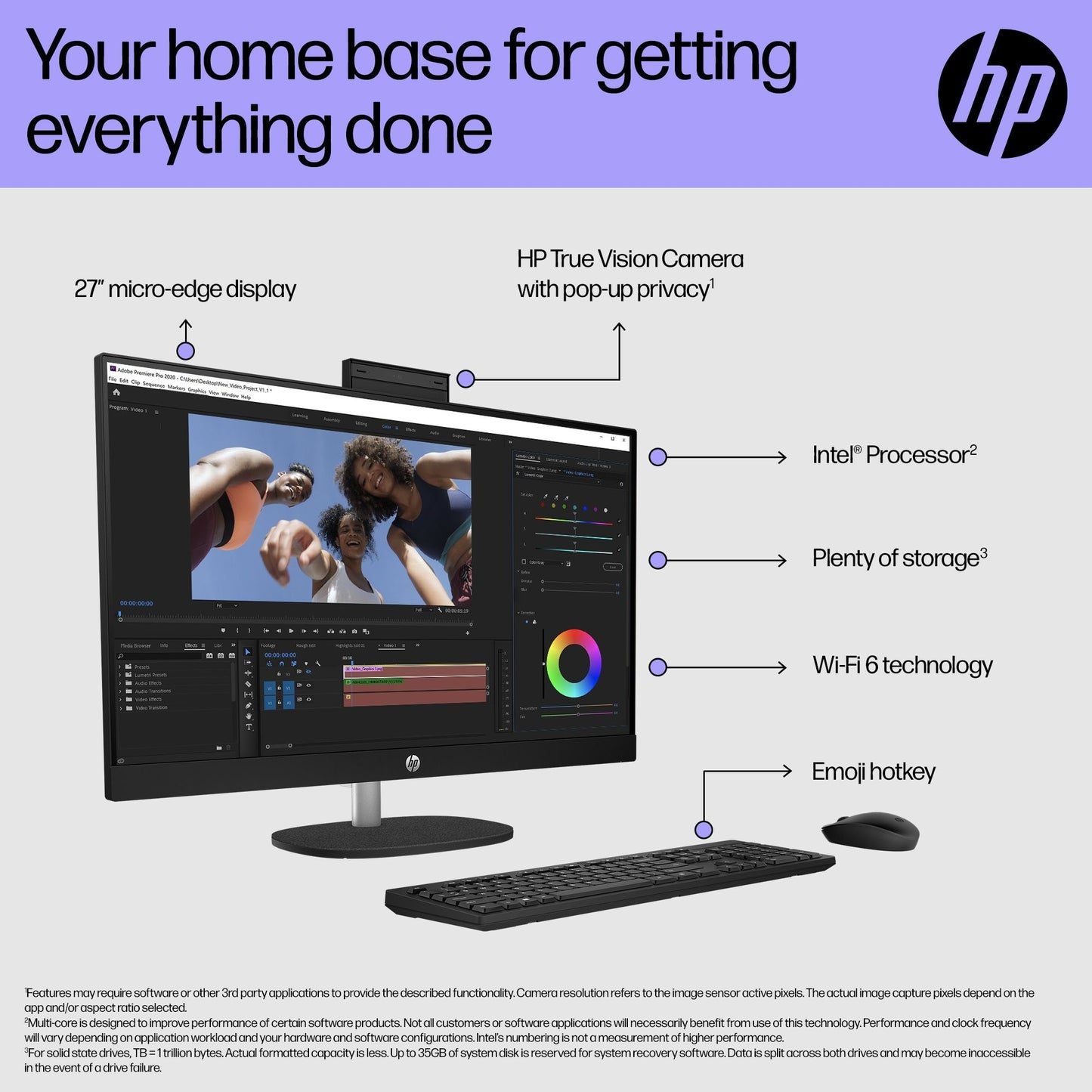 HP 27-cr0014na Intel® Core™ i5 68.6 cm (27") 1920 x 1080 pixels 16 GB DDR4-SDRAM 512 GB SSD All-in-One PC Windows 11 Home Wi-Fi 6 (802.11ax) White