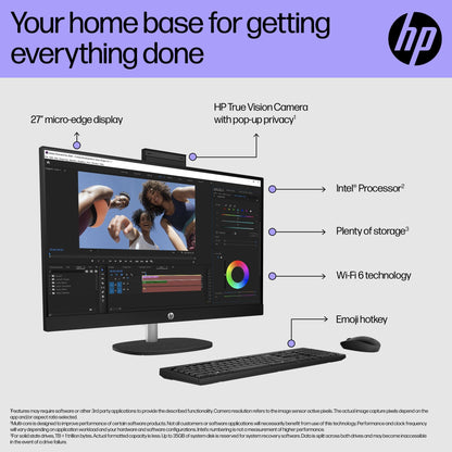 HP 27-cr0014na Intel® Core™ i5 68.6 cm (27") 1920 x 1080 pixels 16 GB DDR4-SDRAM 512 GB SSD All-in-One PC Windows 11 Home Wi-Fi 6 (802.11ax) White