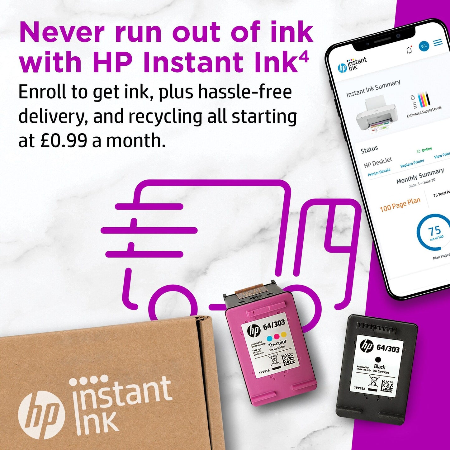 HP DeskJet HP 2710e All-in-One Printer, Color, Printer for Home, Print, copy, scan, Wireless; HP+; HP Instant Ink eligible; Print from phone or tablet
