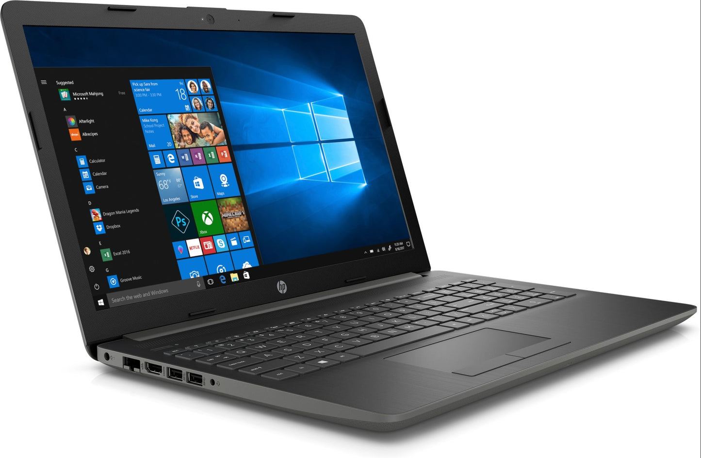 HP 15-da0503sa Laptop 39.6 cm (15.6") Full HD Intel® Celeron® N4000 4 GB DDR4-SDRAM 1 TB HDD Windows 10 Home Grey, Silver