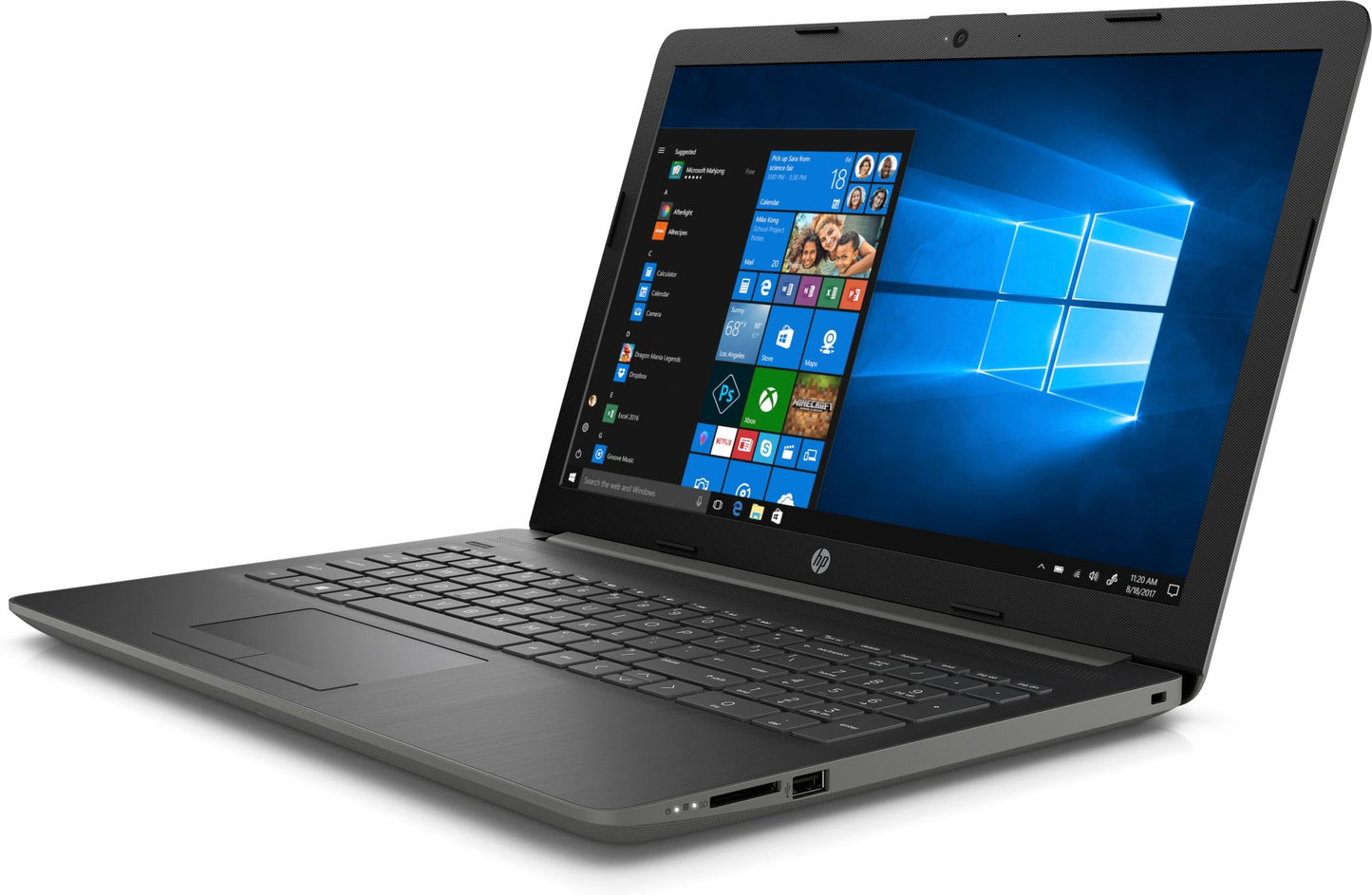 HP 15-da0503sa Laptop 39.6 cm (15.6") Full HD Intel® Celeron® N4000 4 GB DDR4-SDRAM 1 TB HDD Windows 10 Home Grey, Silver