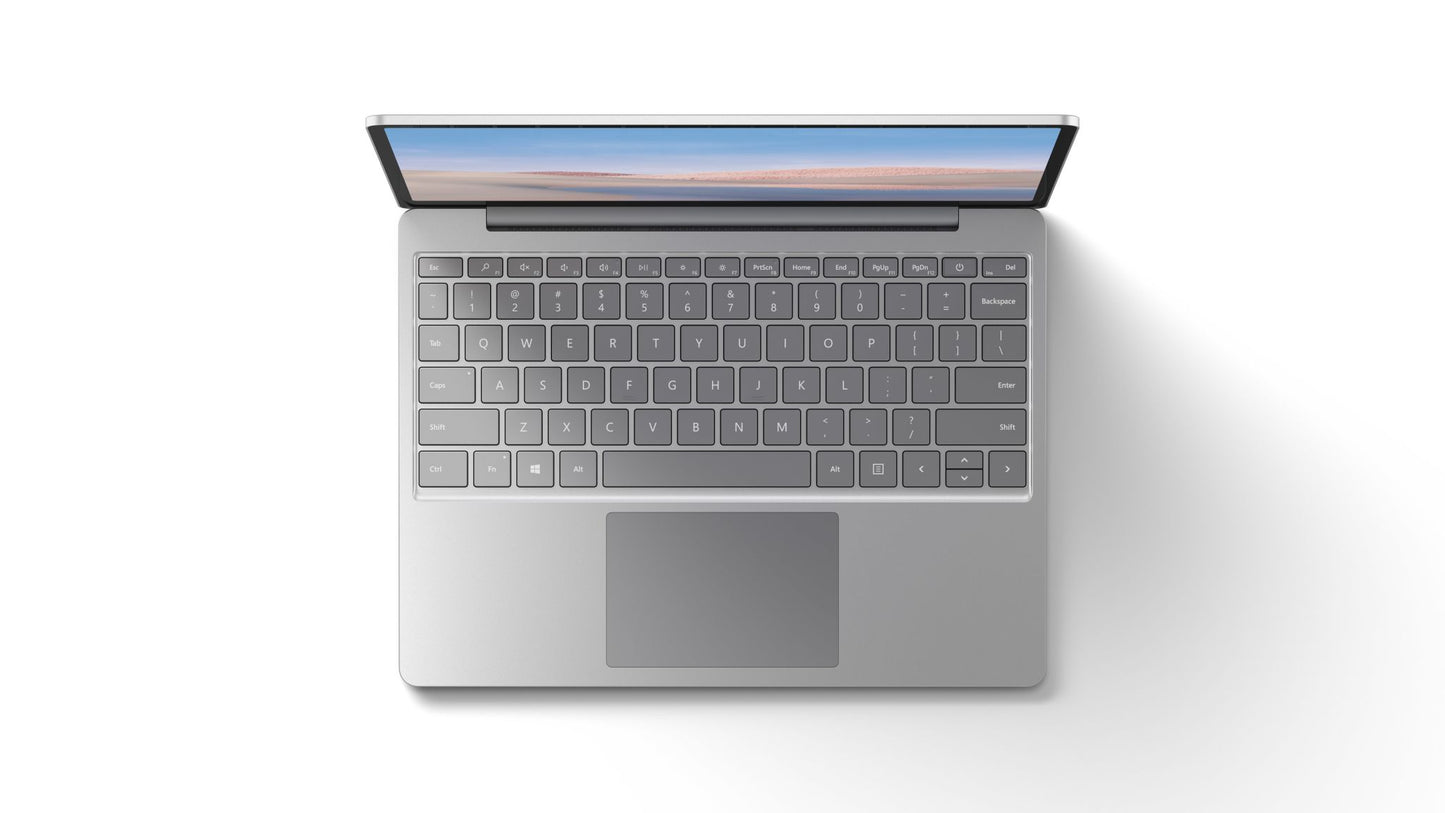 Microsoft Surface Laptop Go 31.6 cm (12.4") Touchscreen Intel® Core™ i5 i5-1035G1 4 GB LPDDR4x-SDRAM 64 GB eMMC Wi-Fi 6 (802.11ax) Windows 10 Pro Platinum