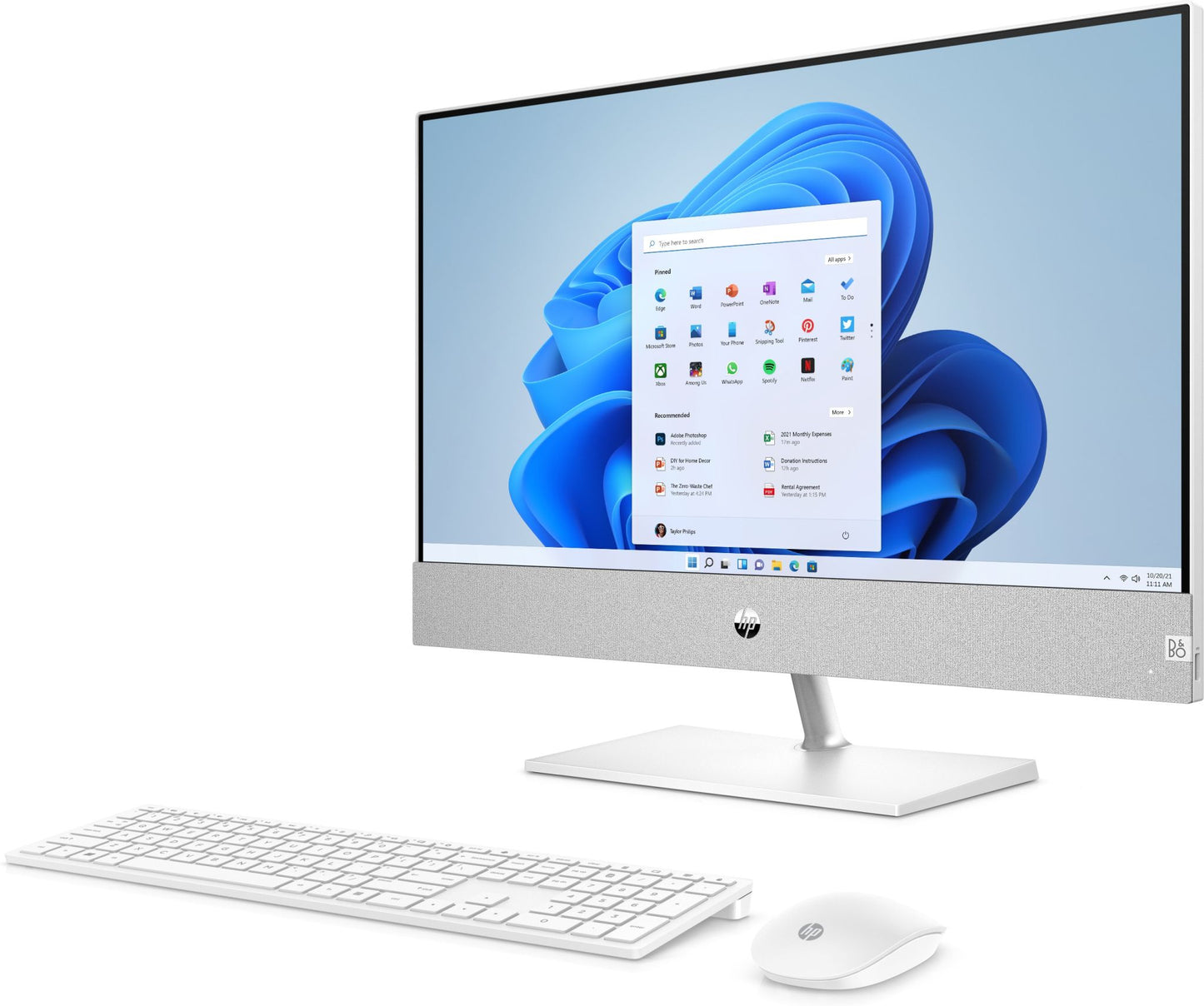 HP Pavilion 24-ca1000na Intel® Core™ i5 60.5 cm (23.8") 1920 x 1080 pixels 8 GB DDR4-SDRAM 512 GB SSD All-in-One PC Windows 11 Home Wi-Fi 5 (802.11ac) White