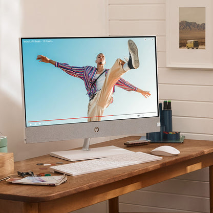 HP Pavilion 24-ca1004na AMD Ryzen™ 7 60.5 cm (23.8") 1920 x 1080 pixels 8 GB DDR4-SDRAM 512 GB SSD All-in-One PC Windows 11 Home Wi-Fi 6 (802.11ax) White