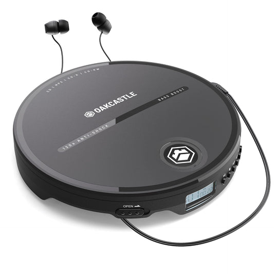 Oakcastle CD10 Personal Portable CD Player Portable Mains or Battery Black