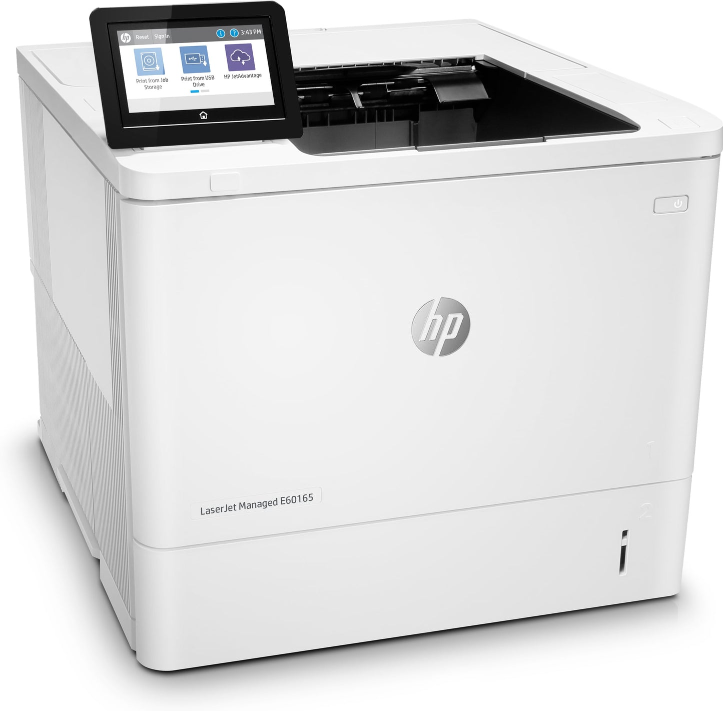 HP LaserJet Managed E60165dn Black and white Printer for Business Print Front-facing USB printing; Two-sided printing