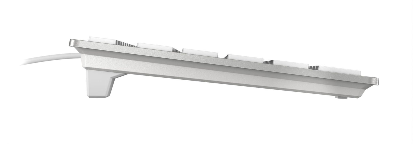 CHERRY KC 6000 SLIM FOR MAC Corded Keyboard, Silver/White, USB (QWERTY - UK)