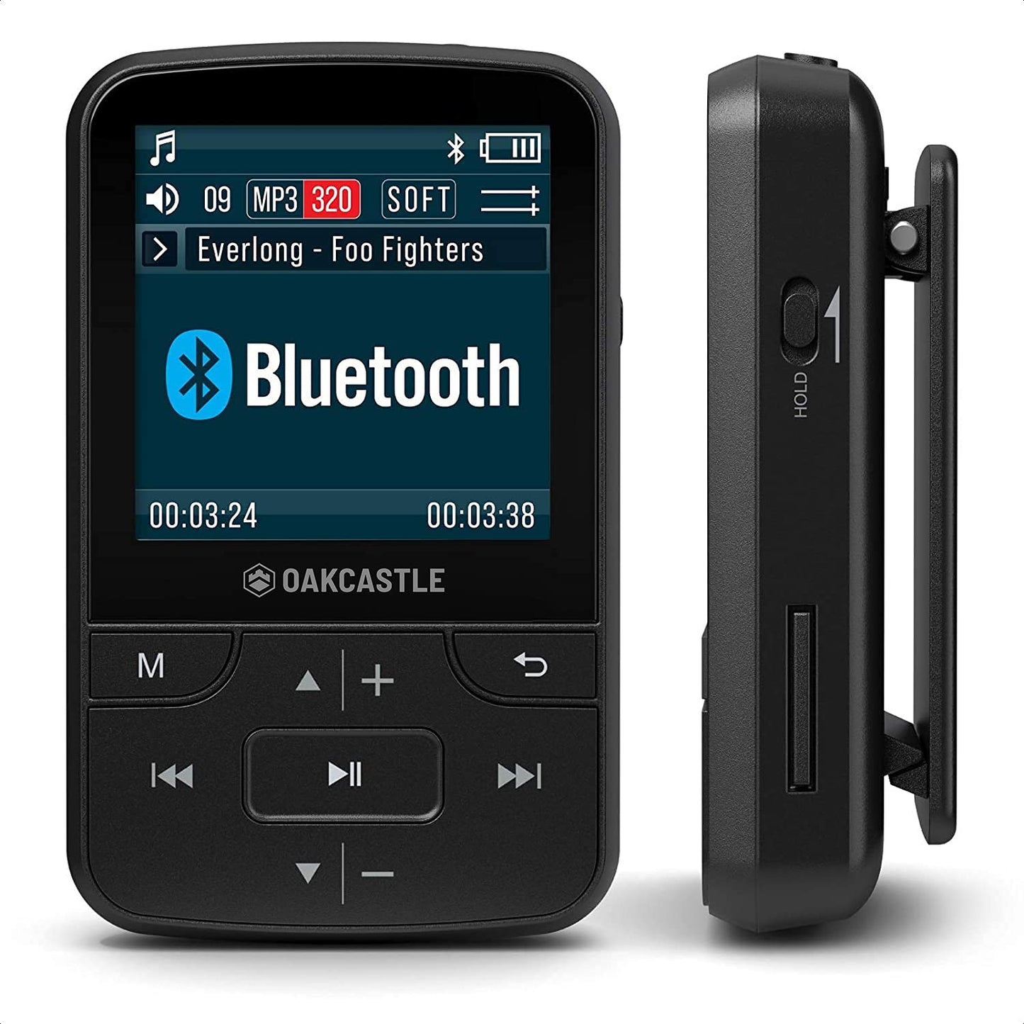 Oakcastle MP200 Bluetooth MP3 Player Portable Music Player FM Radio 8 GB