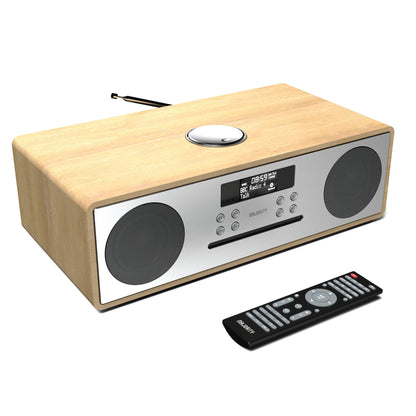 Majority Oakington Bluetooth Hi-Fi Compact Stereo System FM CD DAB Radio Oak