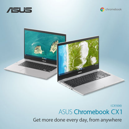 ASUS Chromebook CX1500CKA-BR0007 39.6 cm (15.6") HD Intel® Celeron® N N4500 4 GB LPDDR4x-SDRAM 64 GB eMMC Wi-Fi 6 (802.11ax) ChromeOS Silver