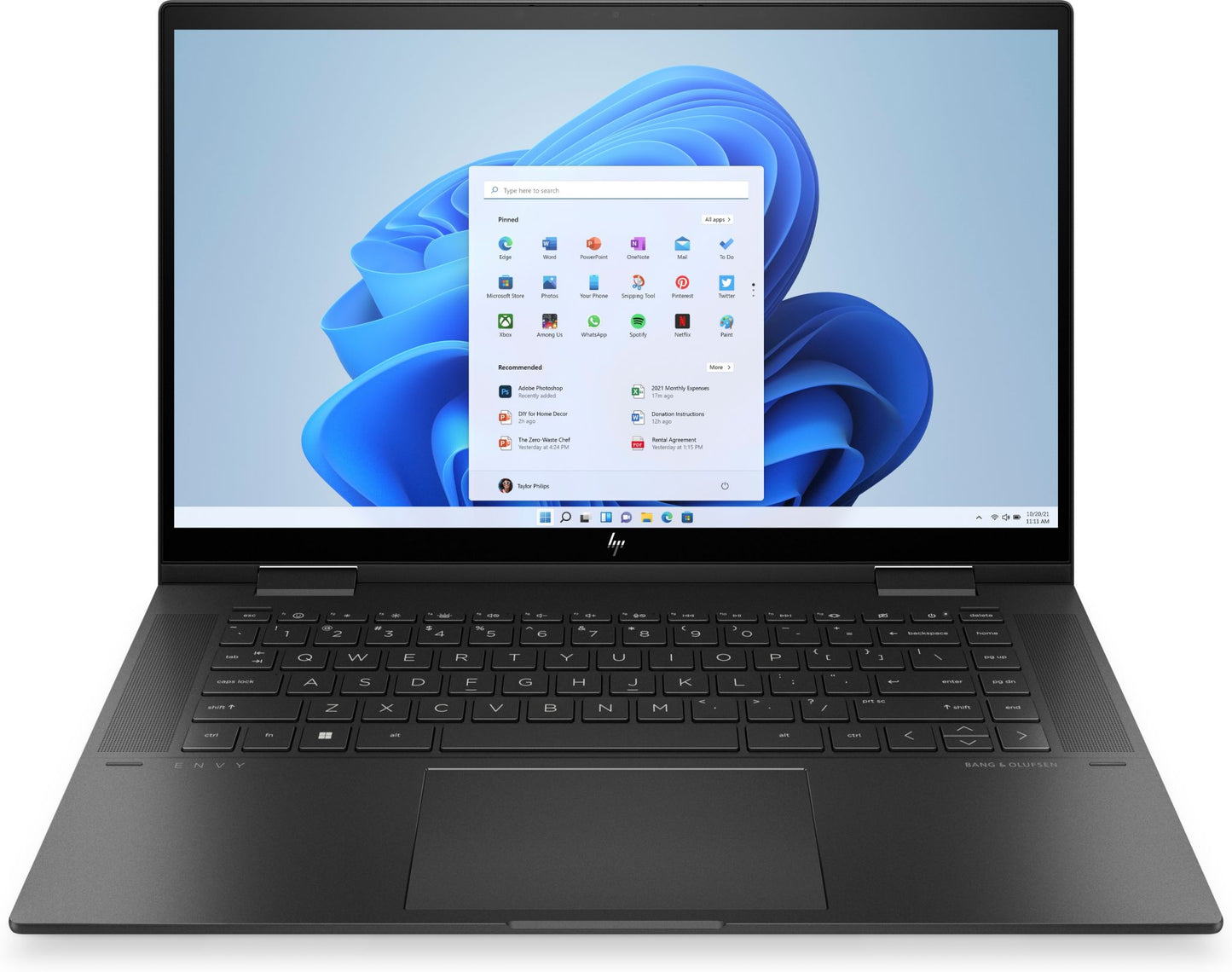 HP ENVY x360 15-ey0502sa Hybrid (2-in-1) 39.6 cm (15.6") Touchscreen Full HD AMD Ryzen™ 7 5825U 16 GB DDR4-SDRAM 512 GB SSD Wi-Fi 6E (802.11ax) Windows 11 Home Black