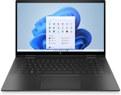 HP ENVY x360 15-ey0502sa Hybrid (2-in-1) 39.6 cm (15.6") Touchscreen Full HD AMD Ryzen™ 7 5825U 16 GB DDR4-SDRAM 512 GB SSD Wi-Fi 6E (802.11ax) Windows 11 Home Black