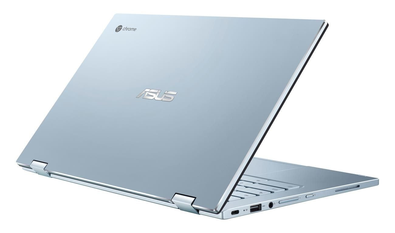 ASUS Chromebook Flip C433TA-AJ0005 laptop 35.6 cm (14") Touchscreen Full HD Intel® Core™ m3 m3-8100Y 4 GB LPDDR3-SDRAM 64 GB eMMC Wi-Fi 5 (802.11ac) ChromeOS Blue, Silver
