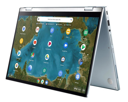 ASUS Chromebook Flip C433TA-AJ0005 laptop 35.6 cm (14") Touchscreen Full HD Intel® Core™ m3 m3-8100Y 4 GB LPDDR3-SDRAM 64 GB eMMC Wi-Fi 5 (802.11ac) ChromeOS Blue, Silver