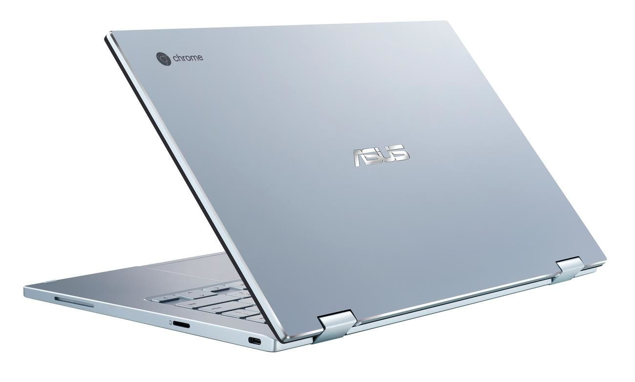 ASUS Chromebook Flip C433TA-AJ0005 laptop 35.6 cm (14") Touchscreen Full HD Intel® Core™ m3 m3-8100Y 4 GB LPDDR3-SDRAM 64 GB eMMC Wi-Fi 5 (802.11ac) ChromeOS Blue, Silver