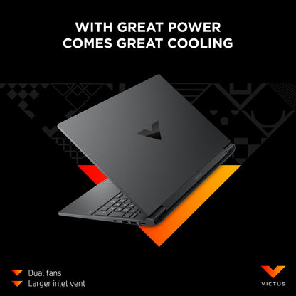 HP Victus Gaming 15-fa0017na Laptop 39.6 cm (15.6") Full HD Intel® Core™ i5 i5-12500H 8 GB DDR4-SDRAM 256 GB SSD NVIDIA® GeForce® GTX 1650 Wi-Fi 6 (802.11ax) Windows 11 Home Black