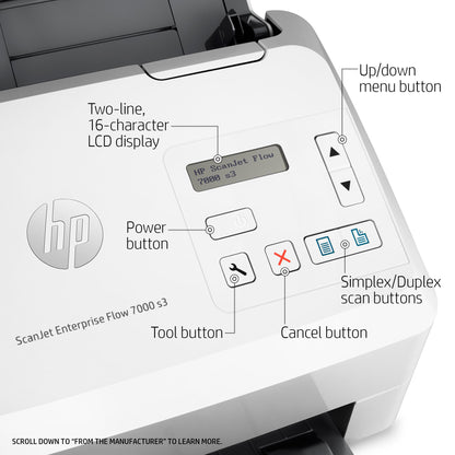 HP Scanjet Enterprise Flow 7000 s3 Sheet-fed scanner 600 x 600 DPI A4 White