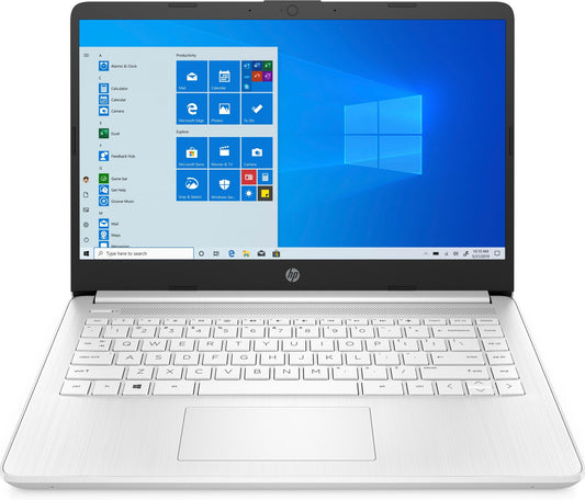 HP 14s-fq0015na 3020E Notebook 35.6 cm (14") Full HD AMD Athlon 4 GB DDR4-SDRAM 128 GB SSD Wi-Fi 5 (802.11ac) Windows 10 Home in S mode White