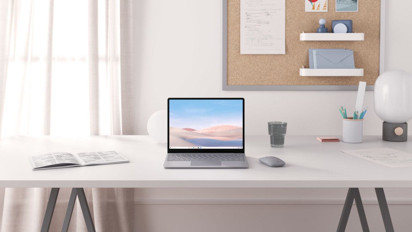 Microsoft Surface Laptop Go 31.6 cm (12.4") Touchscreen Intel® Core™ i5 i5-1035G1 4 GB LPDDR4x-SDRAM 64 GB eMMC Wi-Fi 6 (802.11ax) Windows 10 Pro Platinum