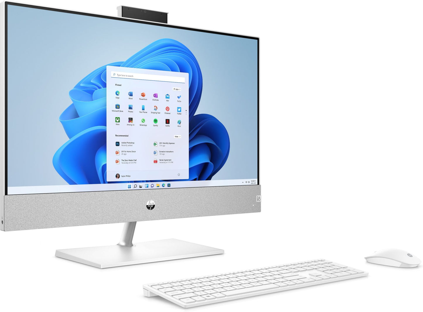 HP Pavilion 24-ca1000na Intel® Core™ i5 60.5 cm (23.8") 1920 x 1080 pixels 8 GB DDR4-SDRAM 512 GB SSD All-in-One PC Windows 11 Home Wi-Fi 5 (802.11ac) White