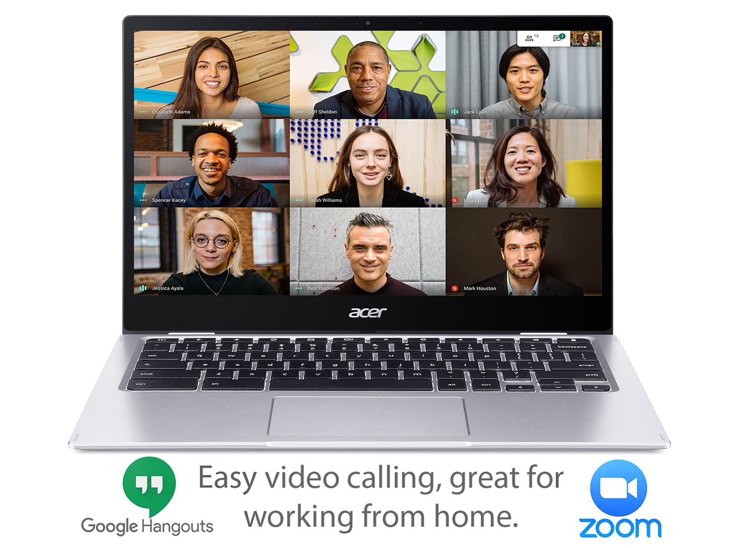 Acer Chromebook Spin 513 CP513-1H - (Qualcomm SC7180, 4GB RAM, 64GB eMMC, 13.3 inch Full HD Touchscreen Display, Chrome OS, Silver)