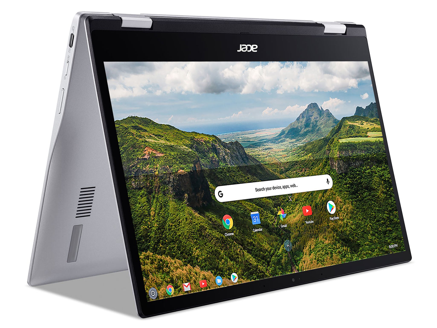 Acer Chromebook Spin 513 CP513-1H - (Qualcomm SC7180, 4GB RAM, 64GB eMMC, 13.3 inch Full HD Touchscreen Display, Chrome OS, Silver)