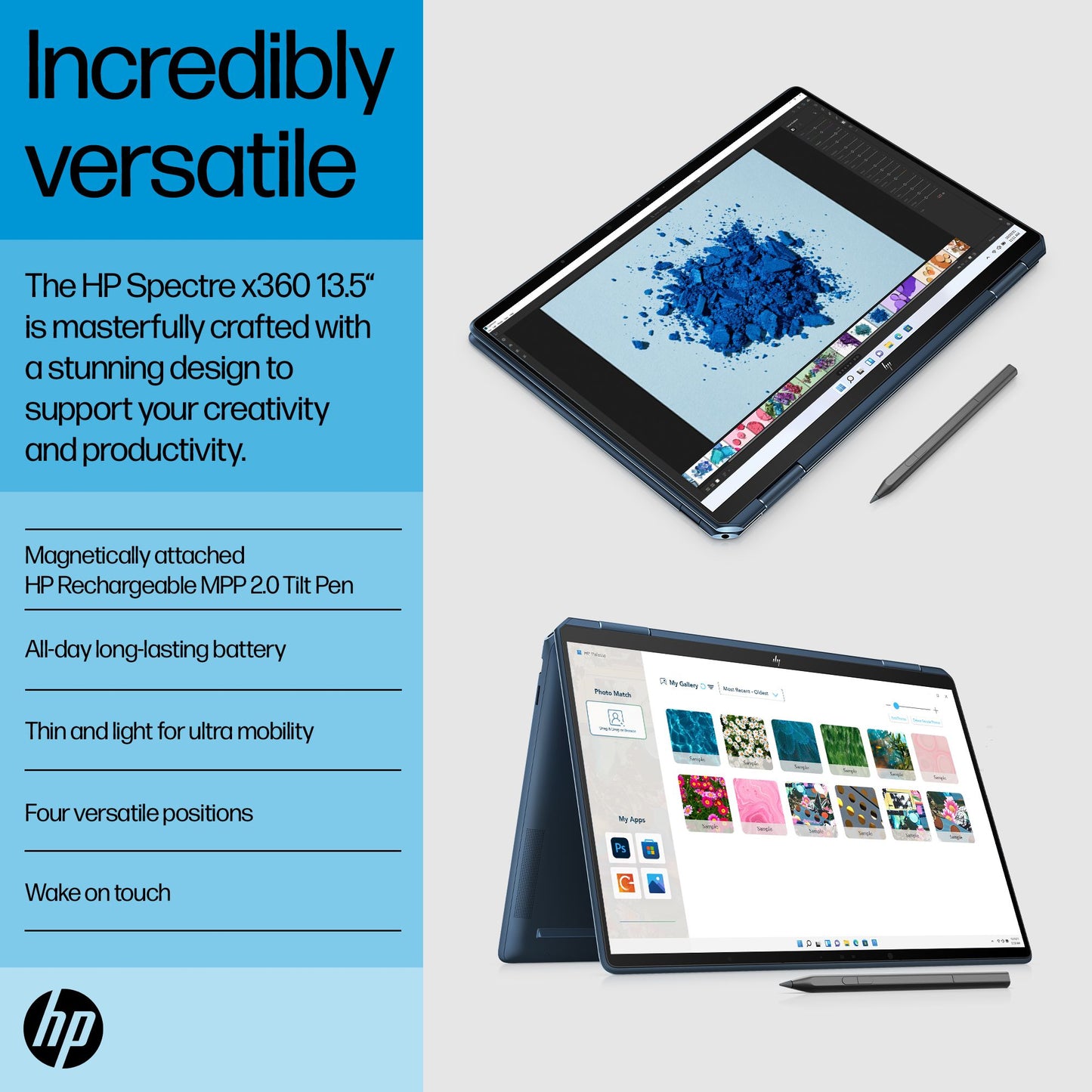 HP Spectre x360 14-ea0519na Hybrid (2-in-1) 34.3 cm (13.5") Touchscreen WUXGA+ Intel® Core™ i5 i5-1135G7 8 GB LPDDR4-SDRAM 512 GB SSD Wi-Fi 6 (802.11ax) Windows 11 Home Black