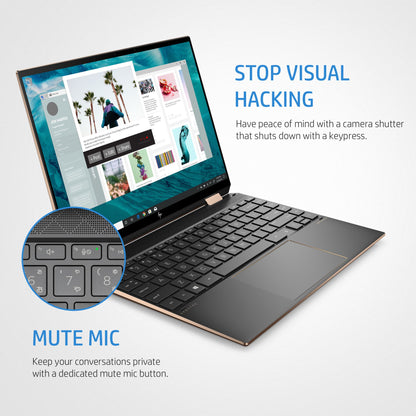 HP Spectre x360 14-ea0519na Hybrid (2-in-1) 34.3 cm (13.5") Touchscreen WUXGA+ Intel® Core™ i5 i5-1135G7 8 GB LPDDR4-SDRAM 512 GB SSD Wi-Fi 6 (802.11ax) Windows 11 Home Black