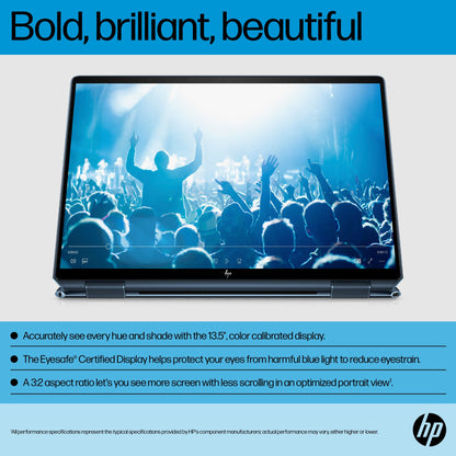 HP Spectre x360 14-ea0519na Hybrid (2-in-1) 34.3 cm (13.5") Touchscreen WUXGA+ Intel® Core™ i5 i5-1135G7 8 GB LPDDR4-SDRAM 512 GB SSD Wi-Fi 6 (802.11ax) Windows 11 Home Black