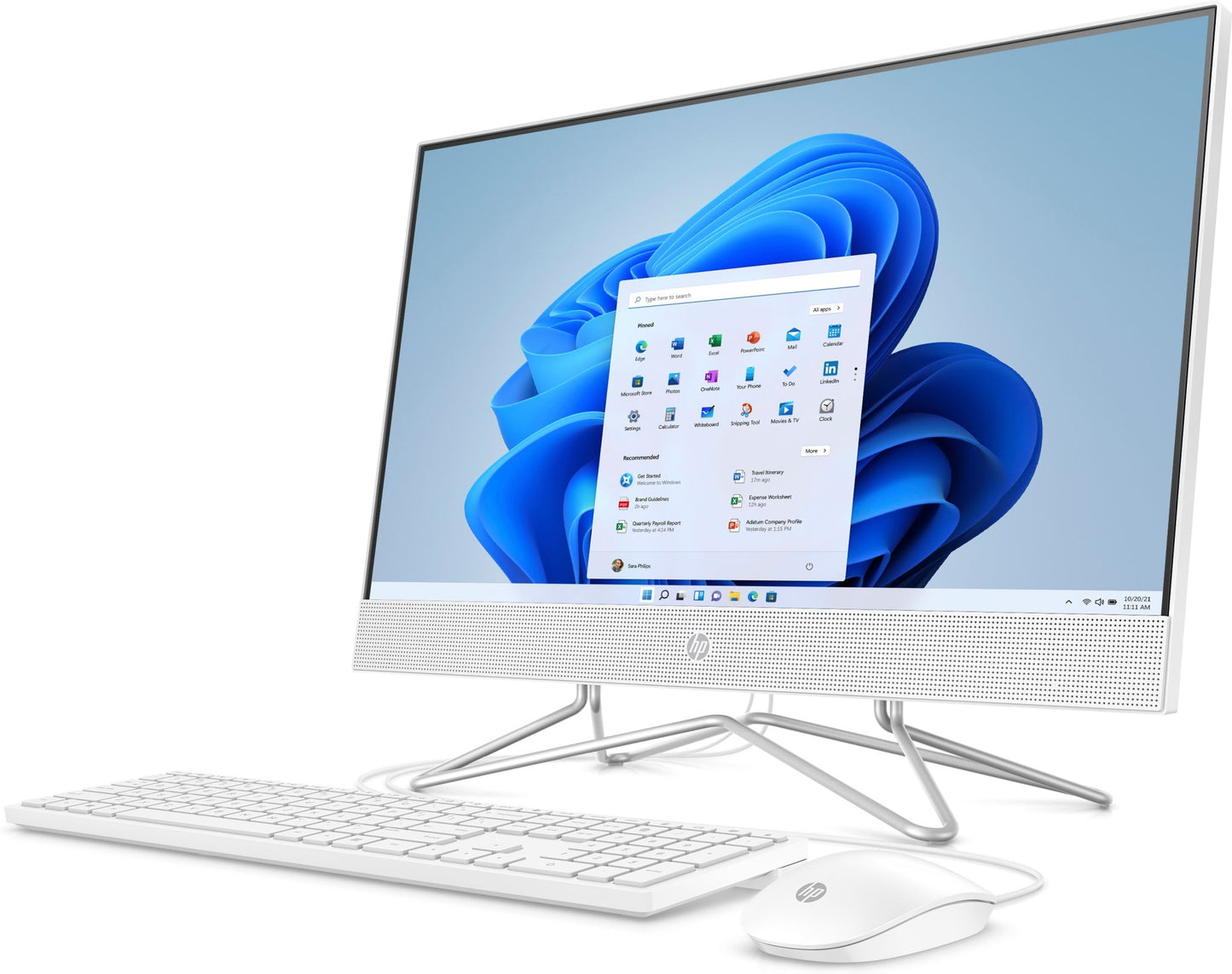 HP 24-df1042na Intel® Core™ i5 60.5 cm (23.8") 1920 x 1080 pixels 8 GB DDR4-SDRAM 256 GB SSD All-in-One PC Windows 11 Home Wi-Fi 5 (802.11ac) White