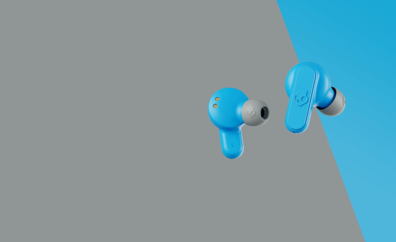 Skullcandy Dime Headset Wireless In-ear Calls/Music Micro-USB Bluetooth Blue, Light grey