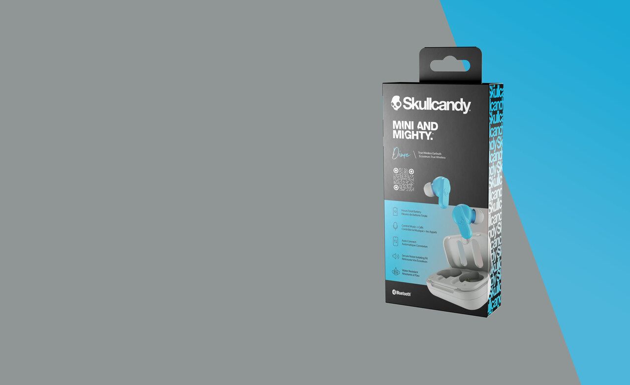 Skullcandy Dime Headset Wireless In-ear Calls/Music Micro-USB Bluetooth Blue, Light grey