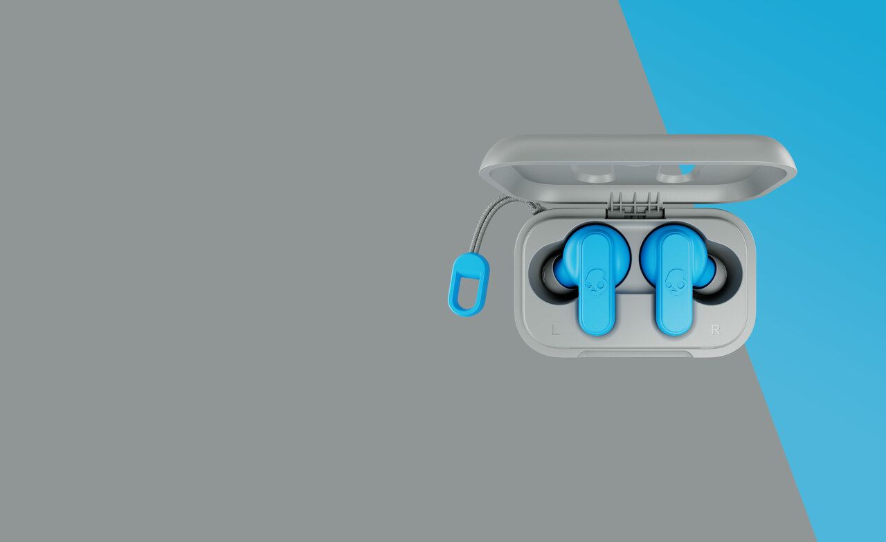 Skullcandy Dime Headset Wireless In-ear Calls/Music Micro-USB Bluetooth Blue, Light grey