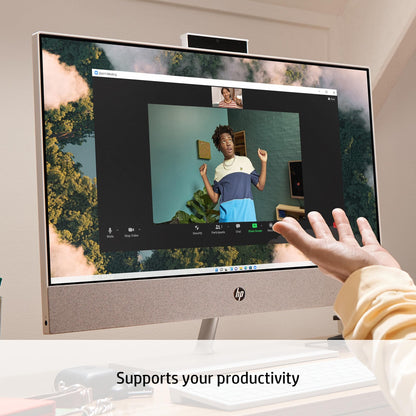 HP Pavilion 24-ca1004na AMD Ryzen™ 7 60.5 cm (23.8") 1920 x 1080 pixels 8 GB DDR4-SDRAM 512 GB SSD All-in-One PC Windows 11 Home Wi-Fi 6 (802.11ax) White