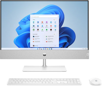 HP Pavilion 24-ca1000na Intel® Core™ i5 60.5 cm (23.8") 1920 x 1080 pixels 8 GB DDR4-SDRAM 512 GB SSD All-in-One PC Windows 11 Home Wi-Fi 5 (802.11ac) White