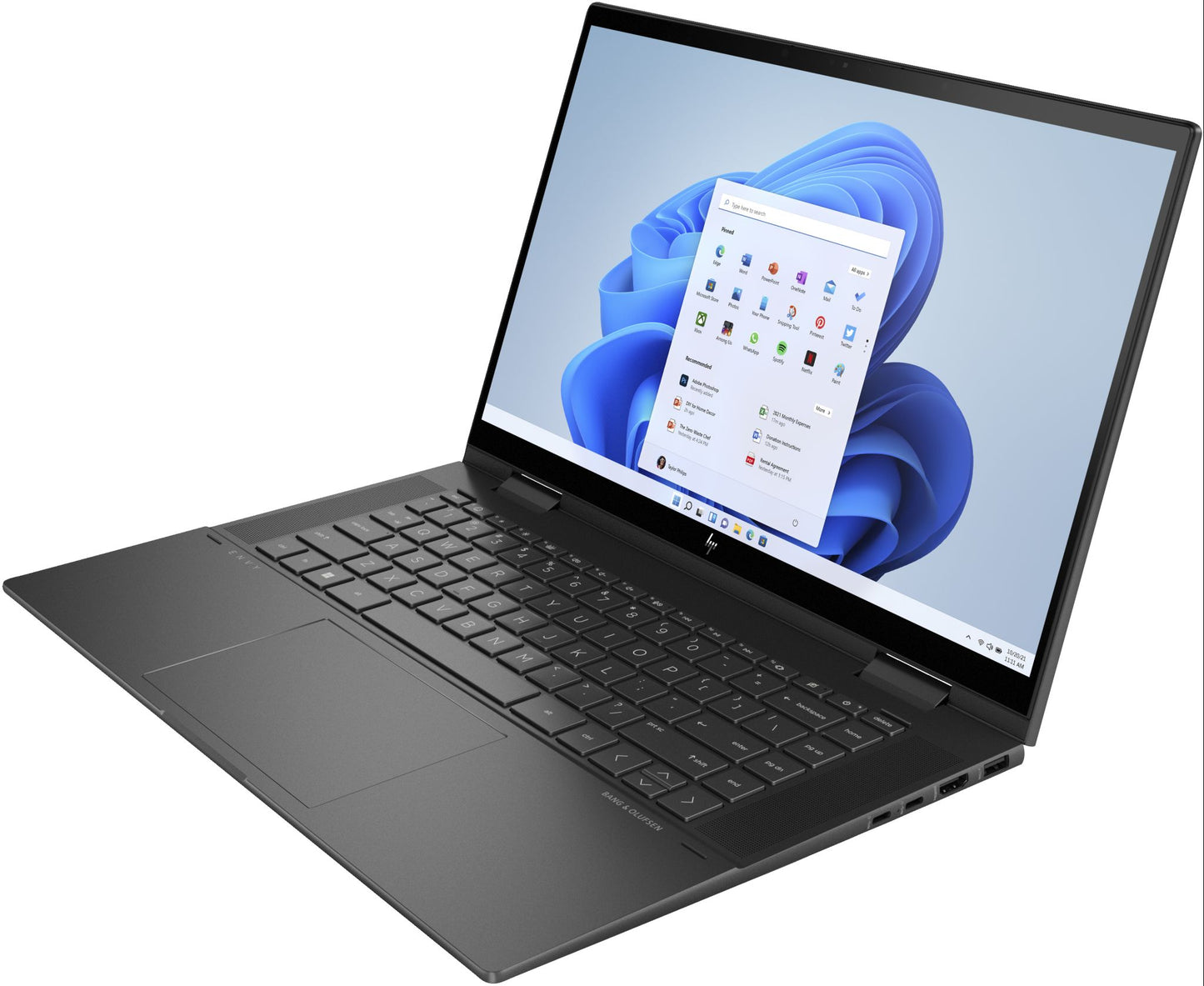 HP ENVY x360 15-ey0501sa Hybrid (2-in-1) 39.6 cm (15.6") Touchscreen Full HD AMD Ryzen™ 5 5625U 8 GB DDR4-SDRAM 512 GB SSD Wi-Fi 6E (802.11ax) Windows 11 Home Black