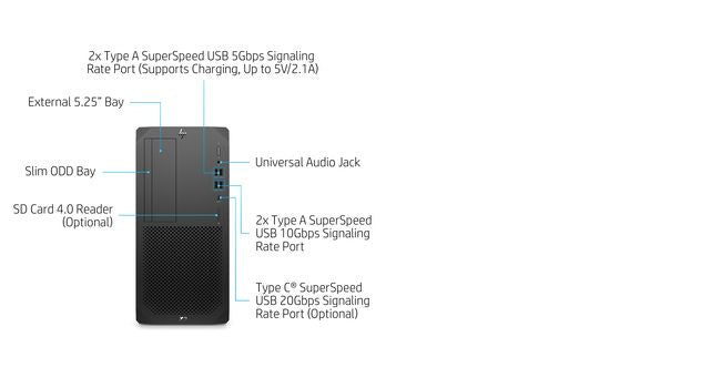 HP Z2 G8 Tower Intel® Core™ i7 i7-11700 16 GB DDR4-SDRAM 512 GB SSD Windows 10 Pro Workstation Black