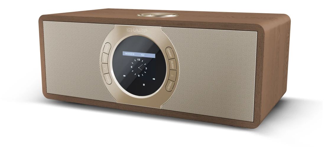 Sharp DR-I470 PRO Clock Analog & digital Brown, Gold