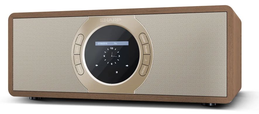 Sharp DR-I470 PRO Clock Analog & digital Brown, Gold