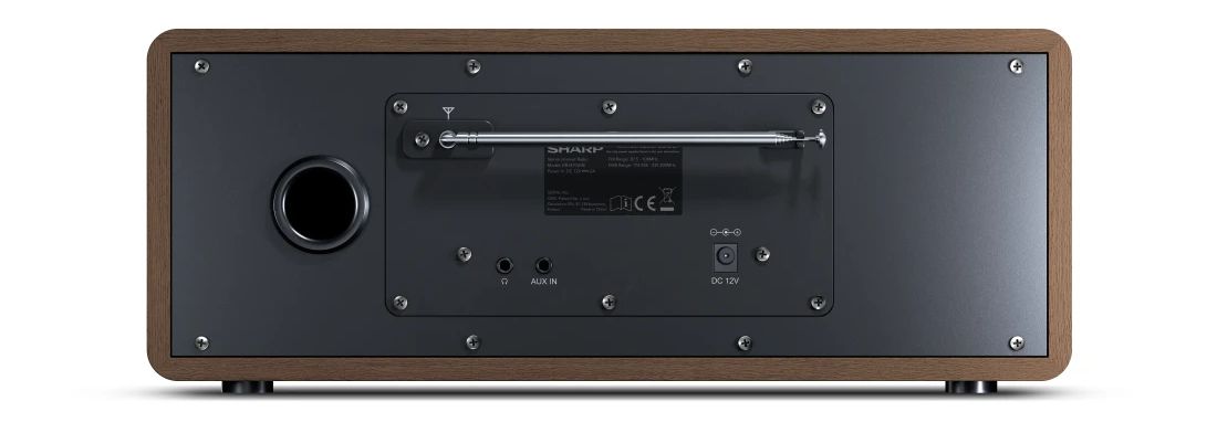 Sharp DR-I470 PRO Clock Analog & digital Brown, Gold
