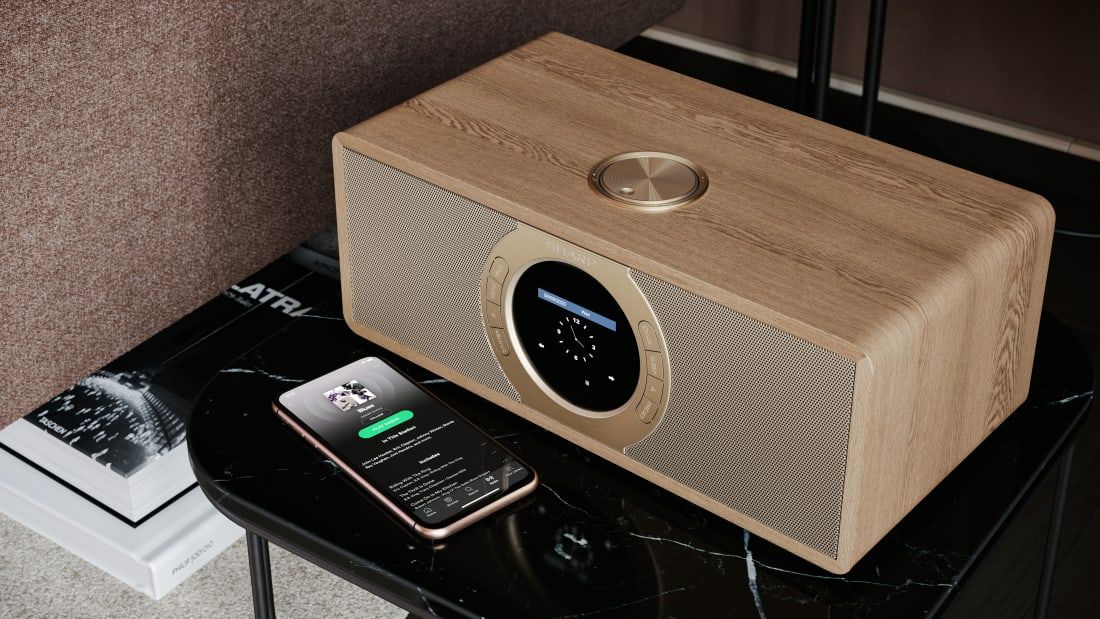 Sharp DR-I470 PRO Clock Analog & digital Brown, Gold