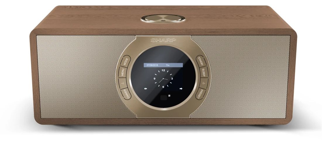 Sharp DR-I470 PRO Clock Analog & digital Brown, Gold