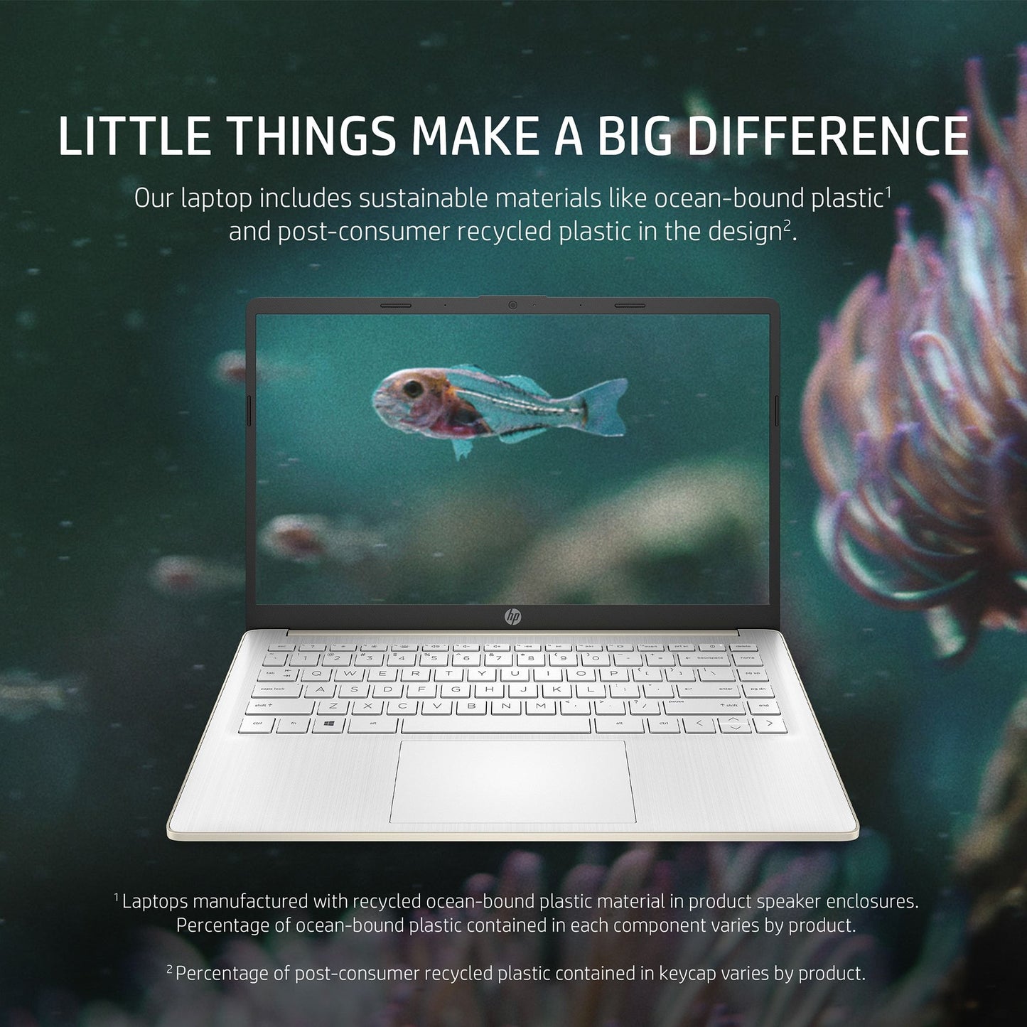 HP 14-eg0001na Laptop 35.6 cm (14") Full HD Qualcomm Snapdragon 7c Gen 2 4 GB LPDDR4x-SDRAM 128 GB eMMC Wi-Fi 5 (802.11ac) Windows 11 Home Silver