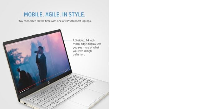 HP 14-eg0001na Laptop 35.6 cm (14") Full HD Qualcomm Snapdragon 7c Gen 2 4 GB LPDDR4x-SDRAM 128 GB eMMC Wi-Fi 5 (802.11ac) Windows 11 Home Silver