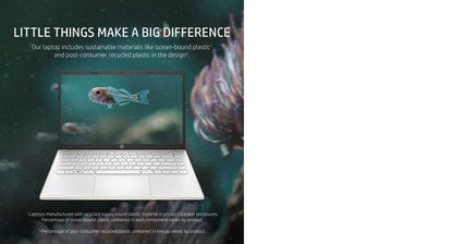HP 14-eg0001na Laptop 35.6 cm (14") Full HD Qualcomm Snapdragon 7c Gen 2 4 GB LPDDR4x-SDRAM 128 GB eMMC Wi-Fi 5 (802.11ac) Windows 11 Home Silver