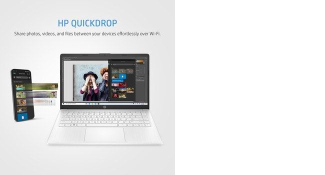 HP 14-eg0001na Laptop 35.6 cm (14") Full HD Qualcomm Snapdragon 7c Gen 2 4 GB LPDDR4x-SDRAM 128 GB eMMC Wi-Fi 5 (802.11ac) Windows 11 Home Silver