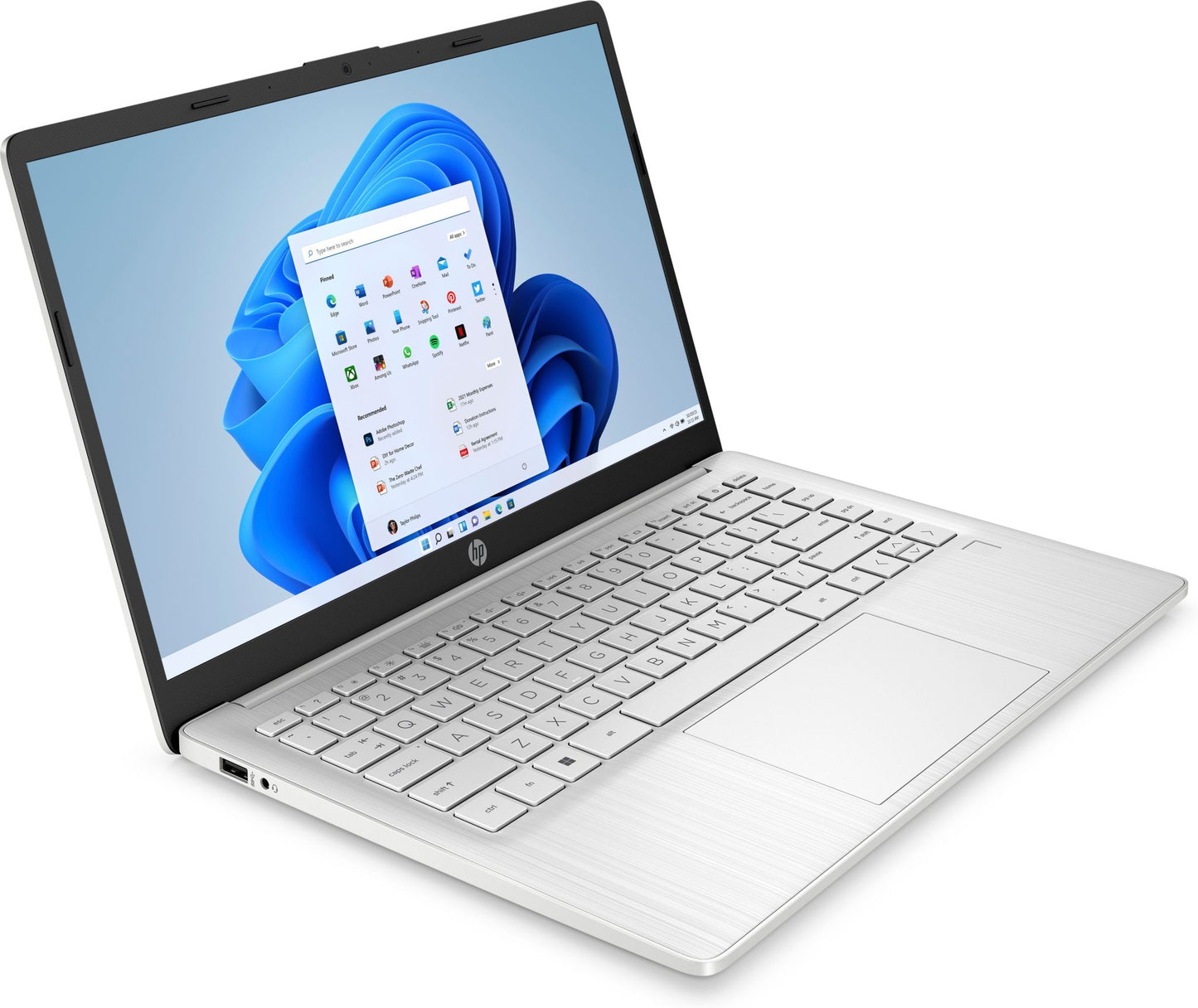 HP 14-eg0001na Laptop 35.6 cm (14") Full HD Qualcomm Snapdragon 7c Gen 2 4 GB LPDDR4x-SDRAM 128 GB eMMC Wi-Fi 5 (802.11ac) Windows 11 Home Silver
